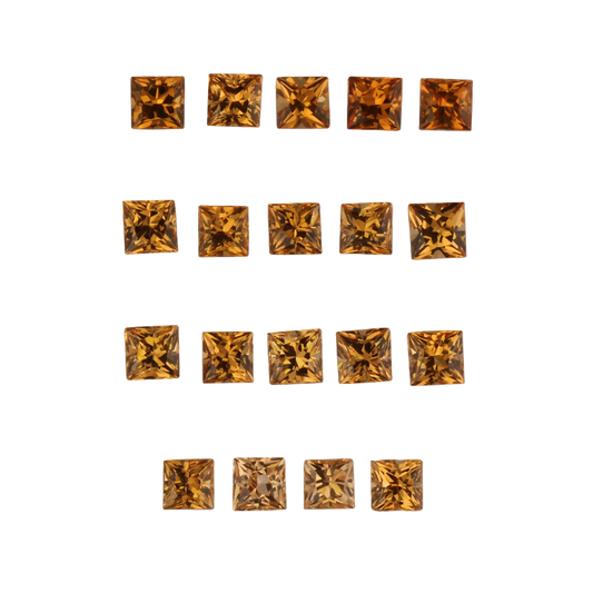 2.5mm Princess Cut Fanta Spessartite