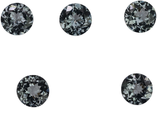 6.5mm Round Medium Grey Spinel