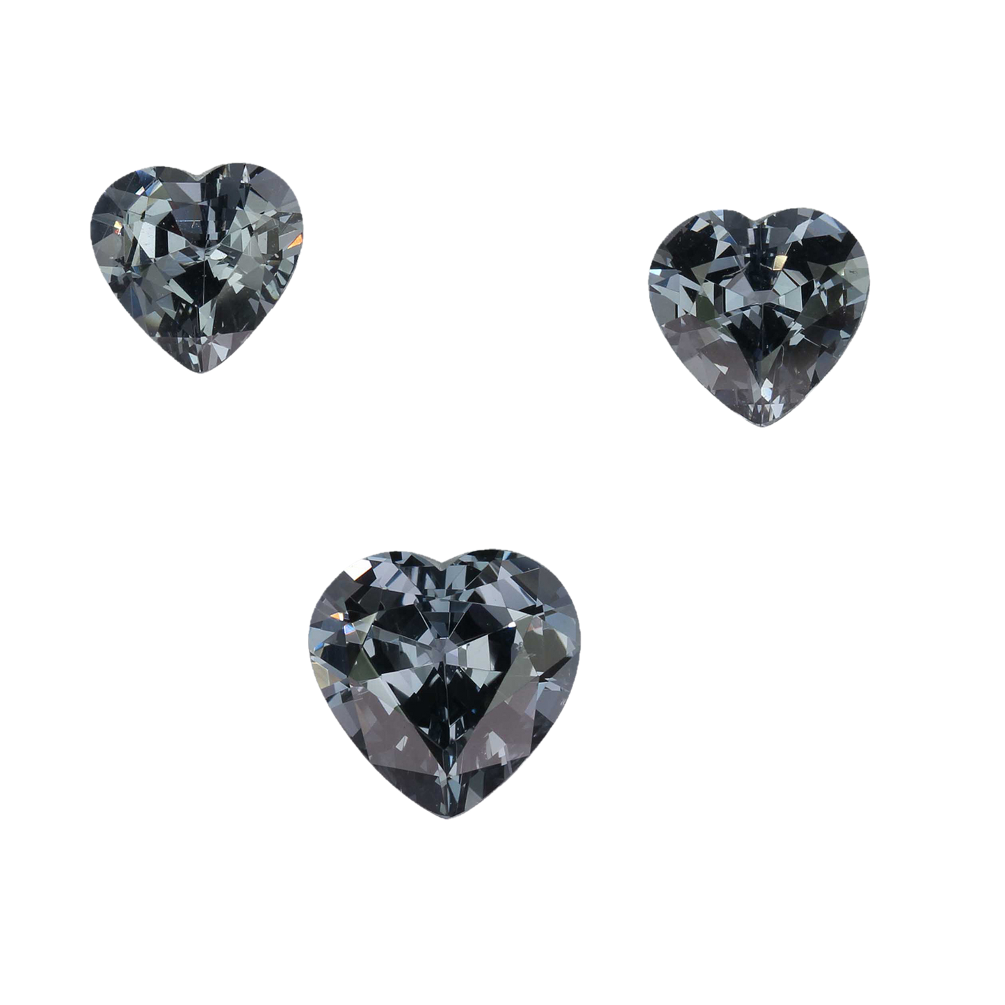 8.41ct Heart Shape Grey Spinel Suite