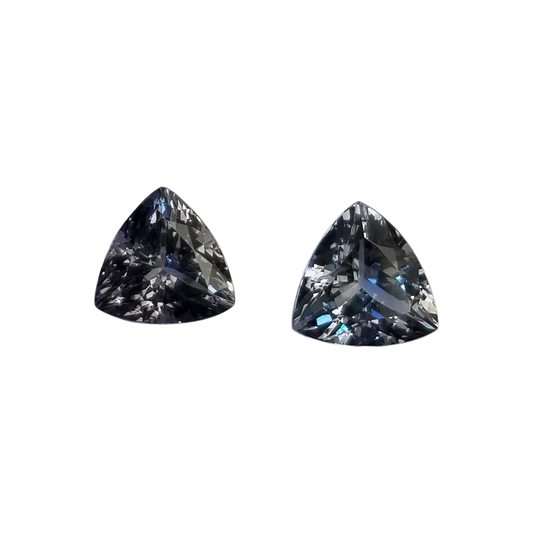 8mm Trillion Grey Spinel Pair