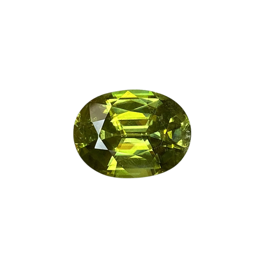 5.11ct Oval Medium Green Sphene