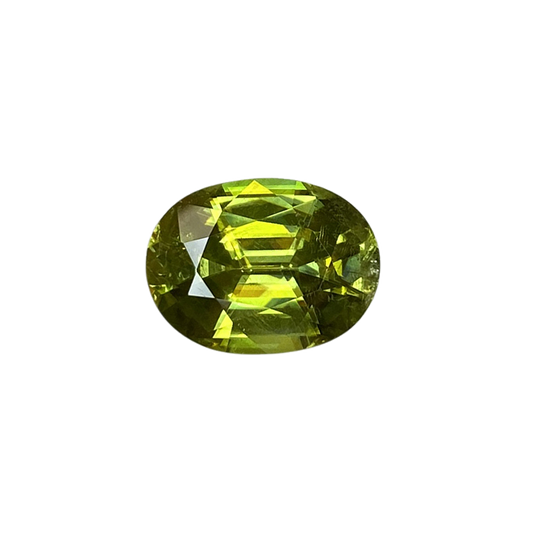 5.11ct Oval Medium Green Sphene