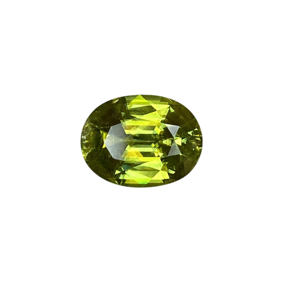 5.11ct Oval Medium Green Sphene
