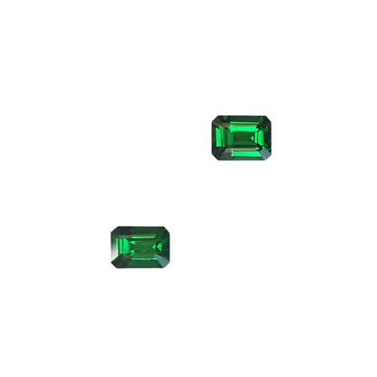 5x4mm Emerald Cut Fine Intense Green Tsavorite