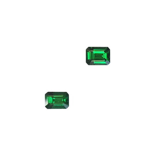 5x4mm Emerald Cut Fine Intense Green Tsavorite