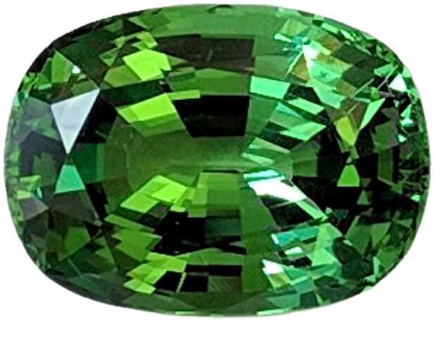 3.11ct Cushion Bright Green Tsavorite