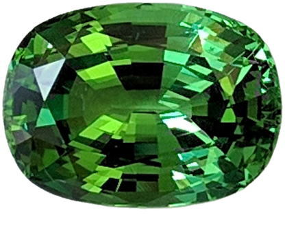 3.11ct Cushion Bright Green Tsavorite