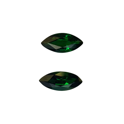 9x4.3mm Marquise Deep Saturated Green Tsavorite Pair