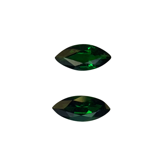 9x4.3mm Marquise Deep Saturated Green Tsavorite Pair