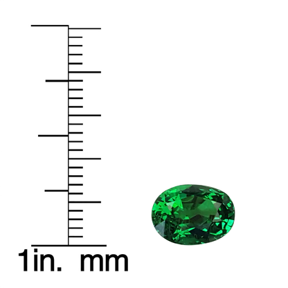 3.04ct Oval Fine Intense Green Tsavorite