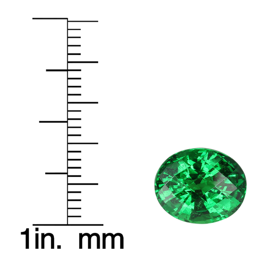 5.81ct Oval Deep Minty Green Tsavorite