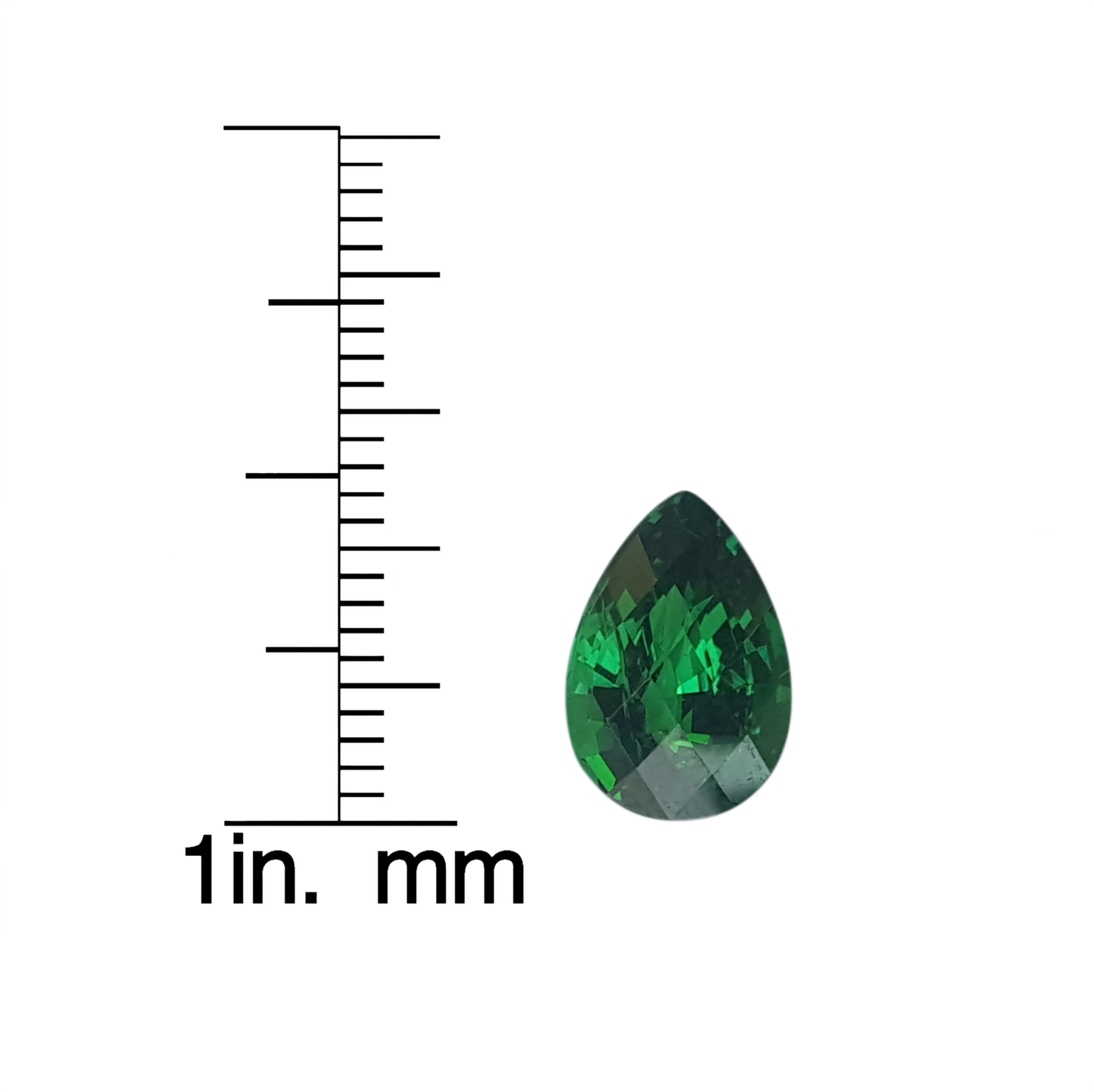 3.94ct Pear Shape Fine Intense Green Tsavorite