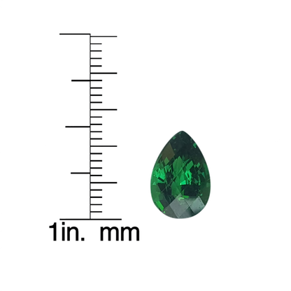 3.94ct Pear Shape Fine Intense Green Tsavorite