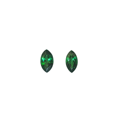 8x4.5mm Marquise Fine Intense Green Tsavorite Pair