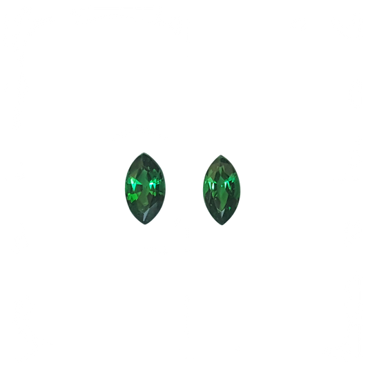 8x4.5mm Marquise Fine Intense Green Tsavorite Pair