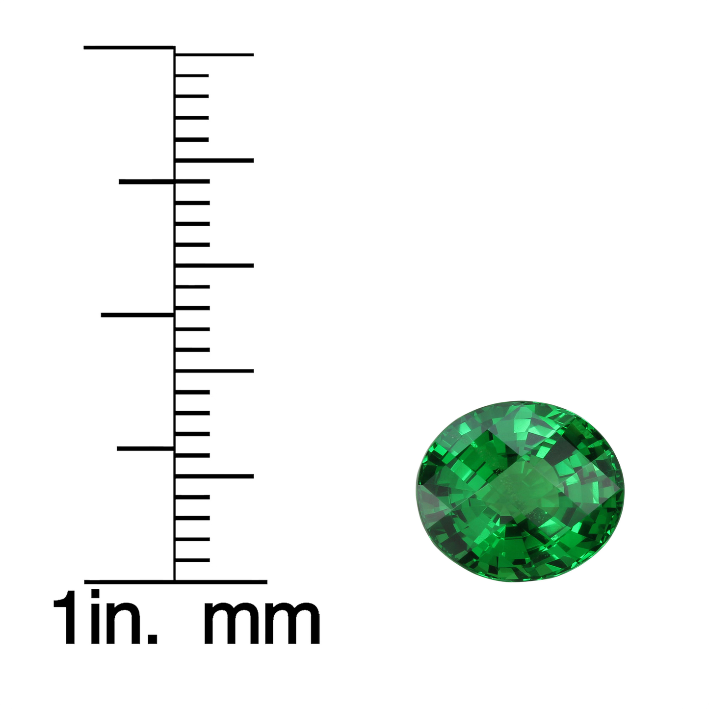 3.62ct Oval Fine Intense Green Tsavorite