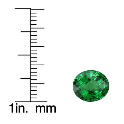 3.62ct Oval Fine Intense Green Tsavorite