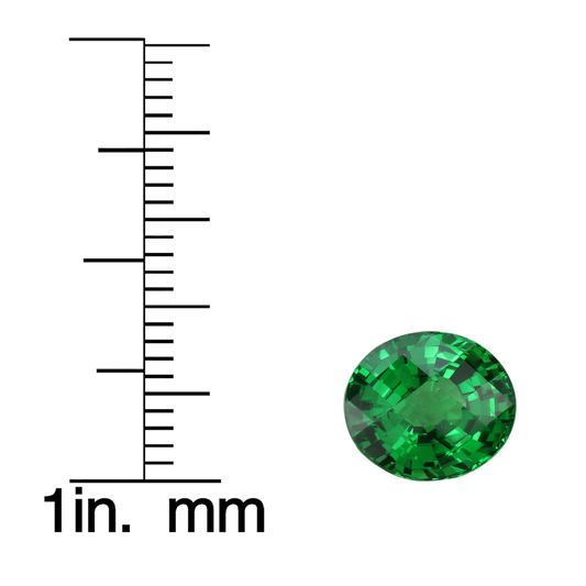 3.62ct Oval Fine Intense Green Tsavorite