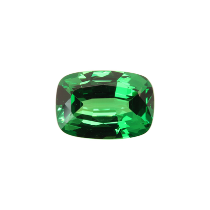 3.04ct Cushion Gem Quality - Fine Intense Green Tsavorite