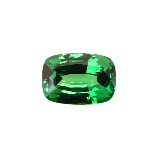 3.04ct Cushion Gem Quality - Fine Intense Green Tsavorite