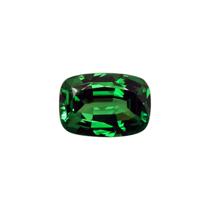 3.04ct Cushion Gem Quality - Fine Intense Green Tsavorite