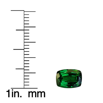 2.14ct Cushion Fine Intense Green Tsavorite