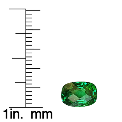 2.61ct Cushion Bright Green Tsavorite