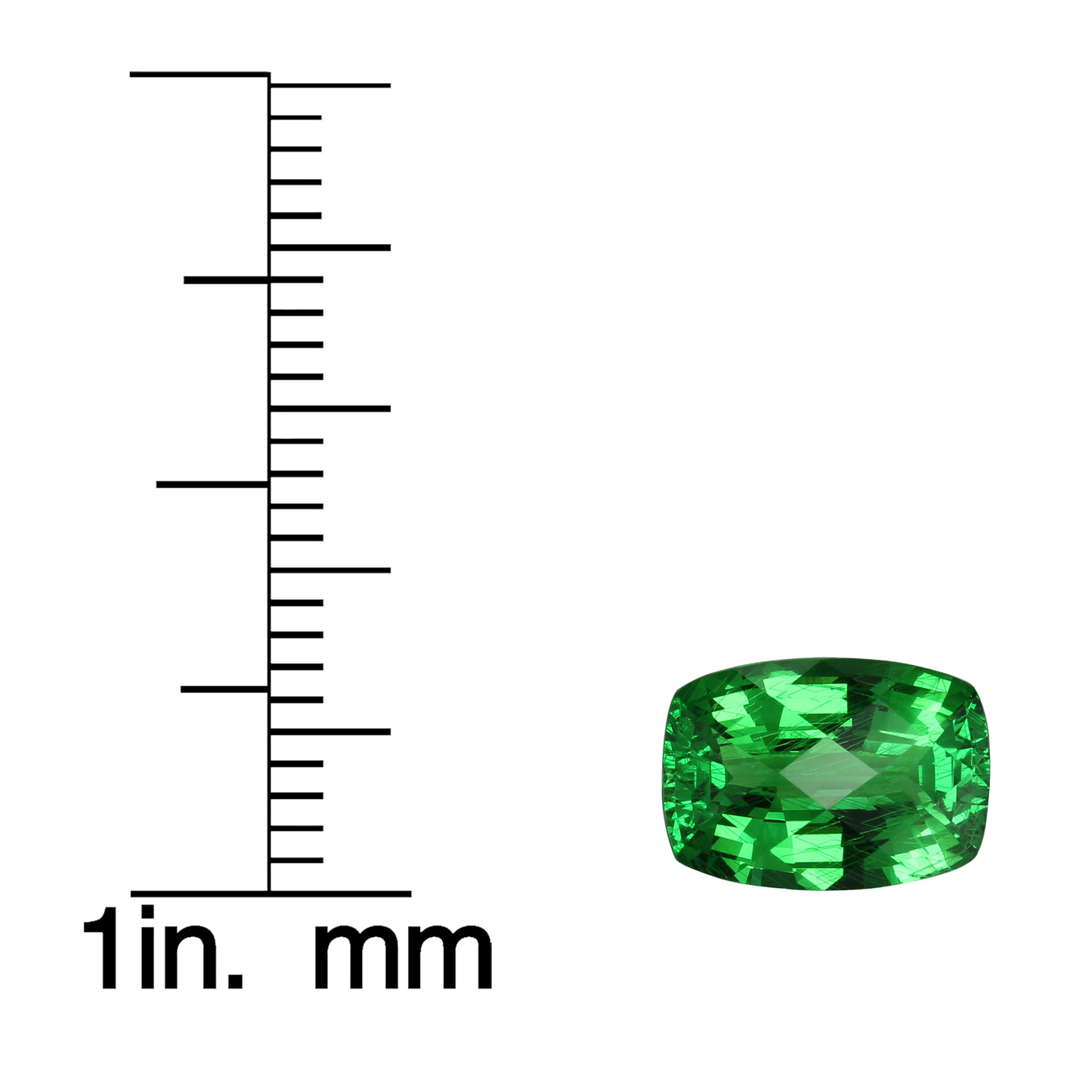 2.22ct Cushion Bright Green Tsavorite