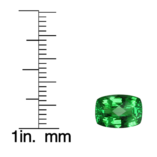 2.22ct Cushion Bright Green Tsavorite