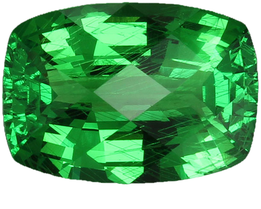 2.22ct Cushion Bright Green Tsavorite