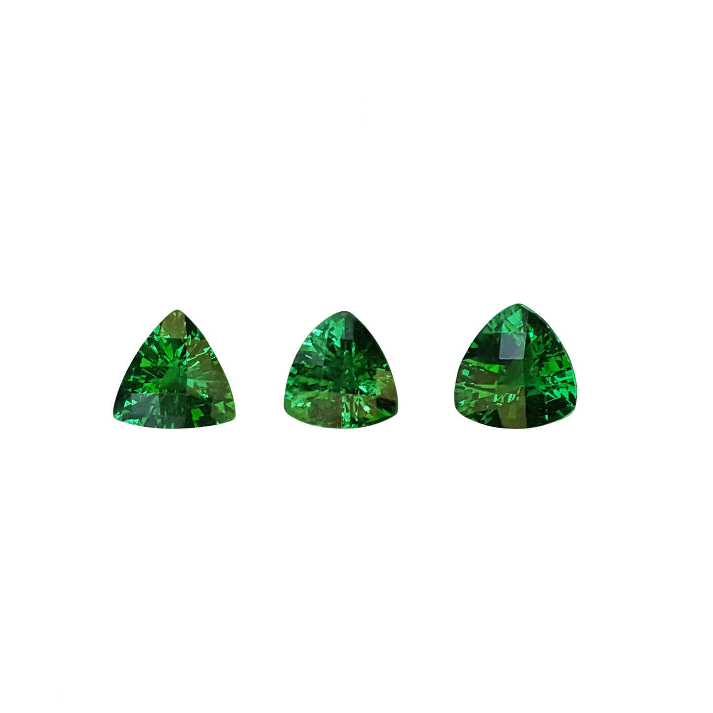3.55ct Trillion Fine Saturated Green Tsavorite