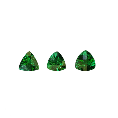3.55ct Trillion Fine Saturated Green Tsavorite