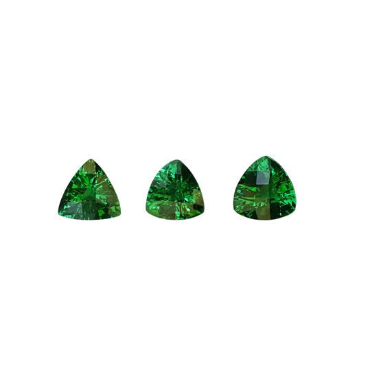 3.55ct Trillion Fine Saturated Green Tsavorite