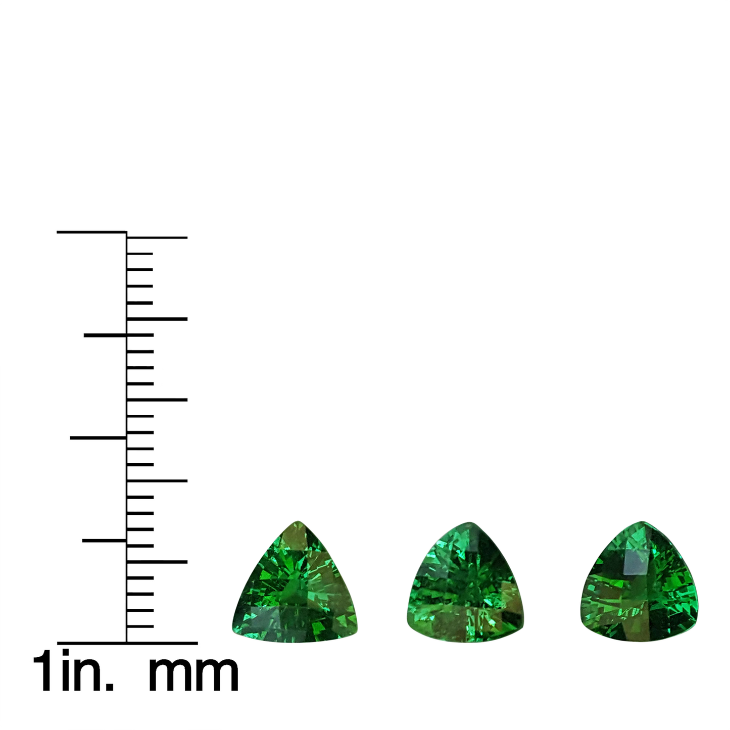 3.55ct Trillion Fine Saturated Green Tsavorite