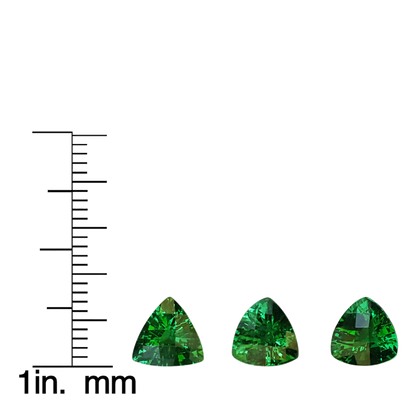 3.55ct Trillion Fine Saturated Green Tsavorite