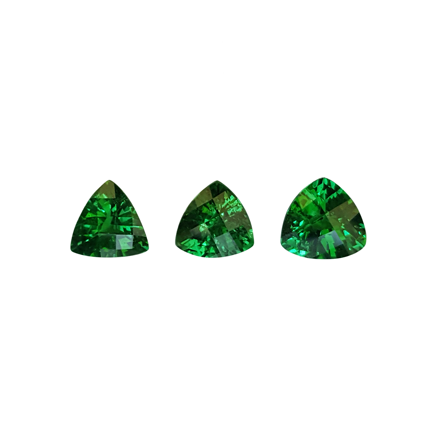 3.55ct Trillion Fine Saturated Green Tsavorite