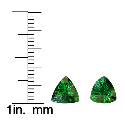 3.55ct Trillion Fine Saturated Green Tsavorite