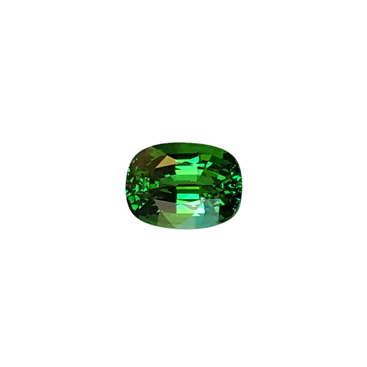 2.6ct Cushion Fine Intense Green Tsavorite