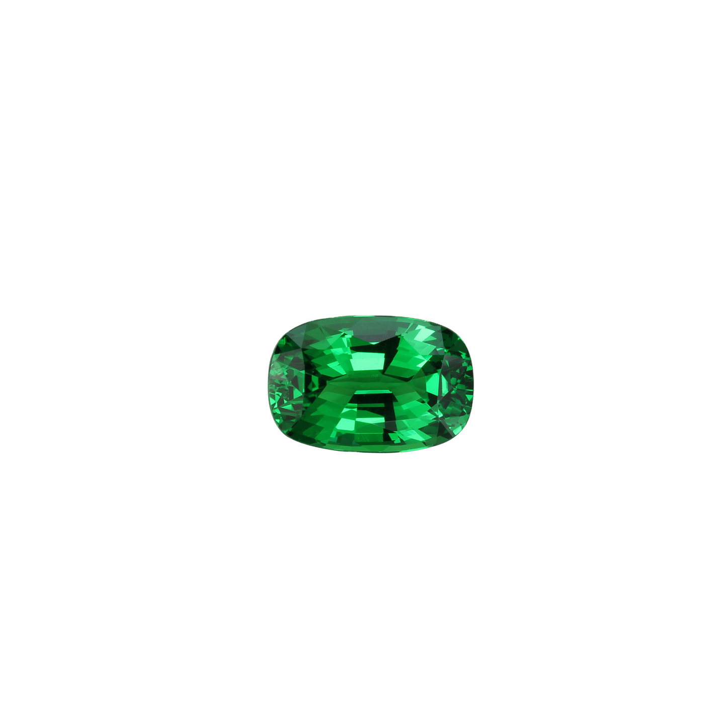2.54ct Cushion Gem Quality - Fine Intense Green Tsavorite
