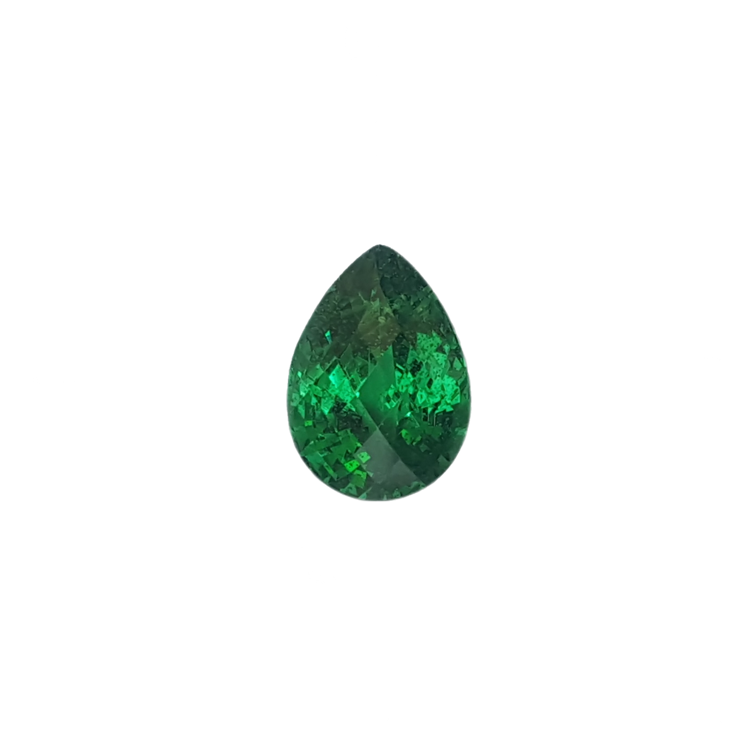 4.34ct Pear Shape Bright Green Tsavorite