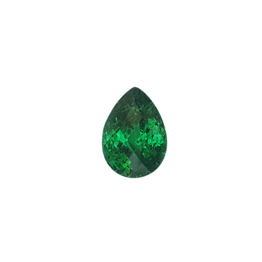 4.34ct Pear Shape Bright Green Tsavorite