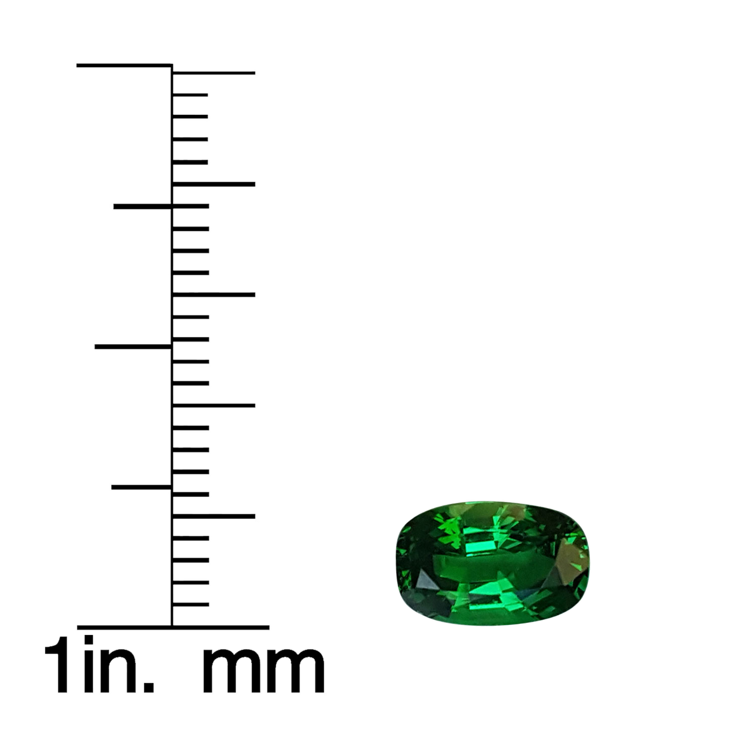 1.65ct Cushion Deep Minty Green Tsavorite