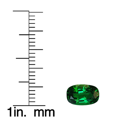 1.65ct Cushion Deep Minty Green Tsavorite