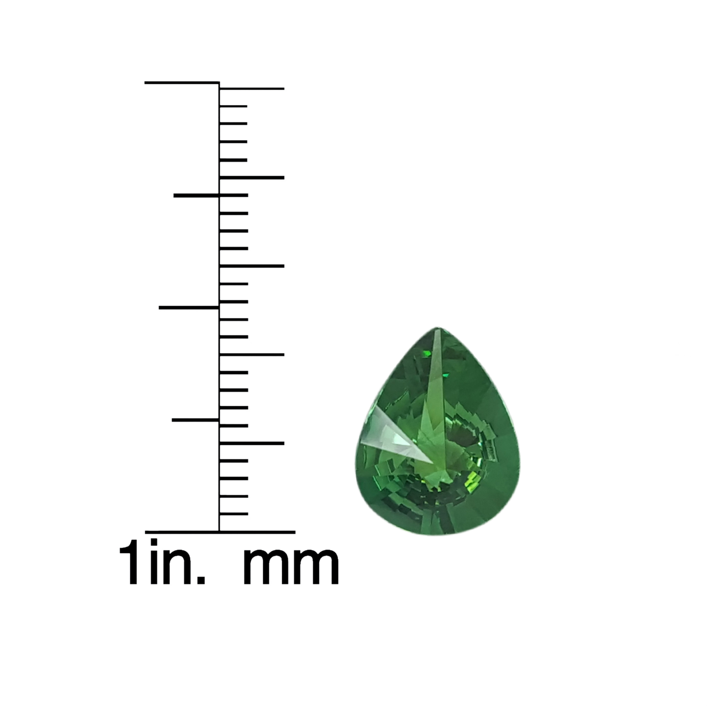 4.11ct Pear Shape Fine Intense Green Tsavorite