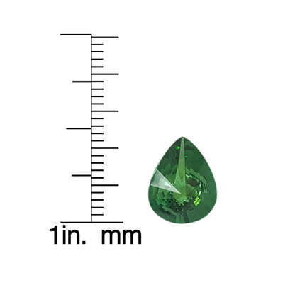 4.11ct Pear Shape Fine Intense Green Tsavorite