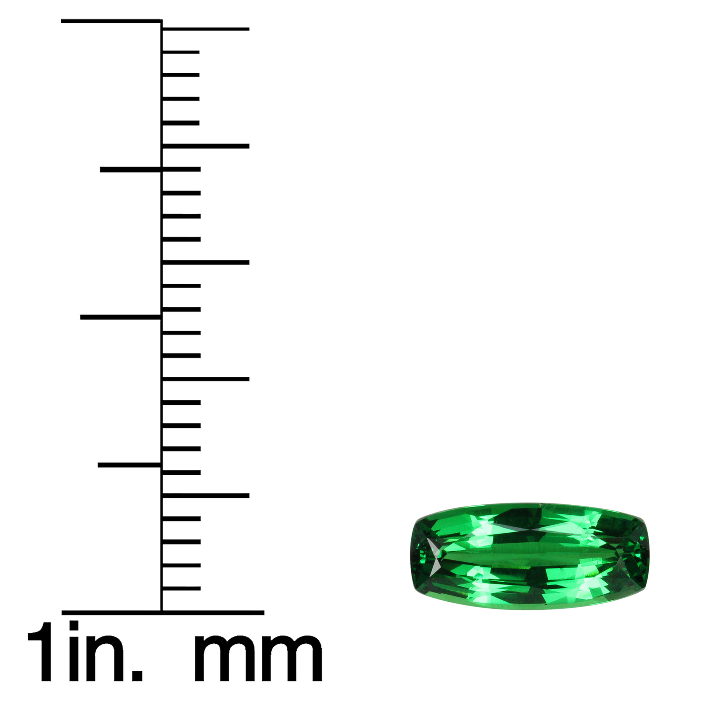 1.02ct Cushion Deep Minty Green Tsavorite