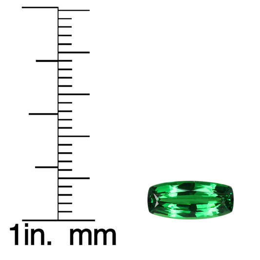 1.02ct Cushion Deep Minty Green Tsavorite