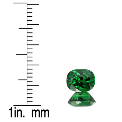 1.41ct Cushion Fine Intense Green Tsavorite