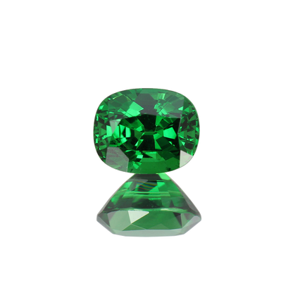 1.41ct Cushion Fine Intense Green Tsavorite