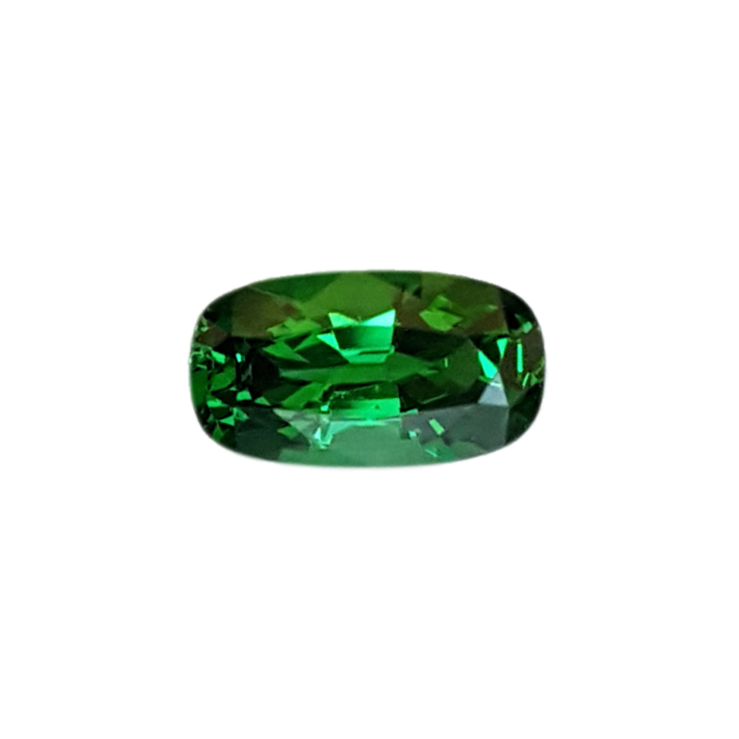 1.47ct Cushion Fine Intense Green Tsavorite